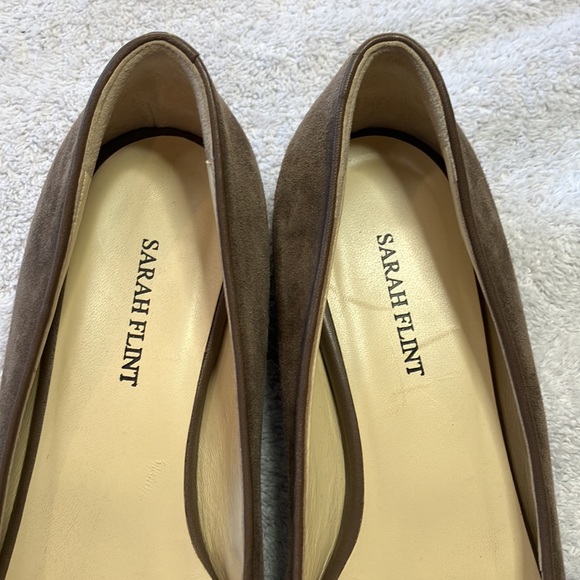 Sarah Flint Lana flats in taupe suede - Picture 5 of 11